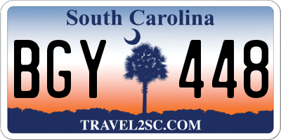 SC license plate BGY448