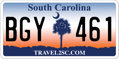 SC license plate BGY461
