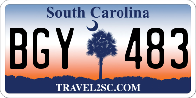 SC license plate BGY483