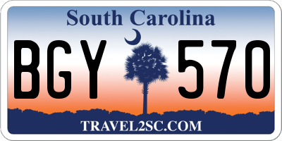 SC license plate BGY570