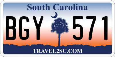 SC license plate BGY571