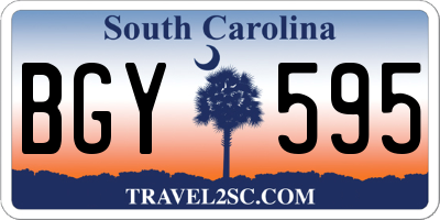 SC license plate BGY595