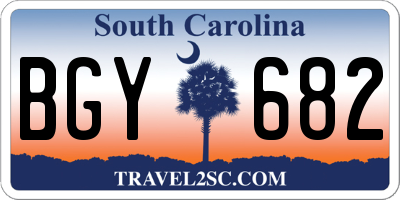 SC license plate BGY682