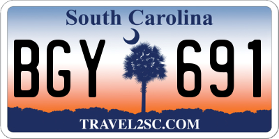 SC license plate BGY691
