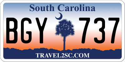 SC license plate BGY737