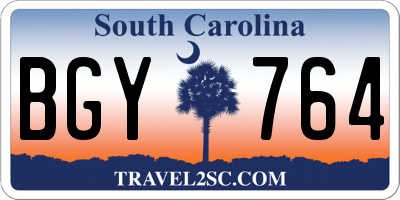 SC license plate BGY764