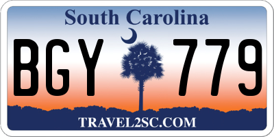 SC license plate BGY779