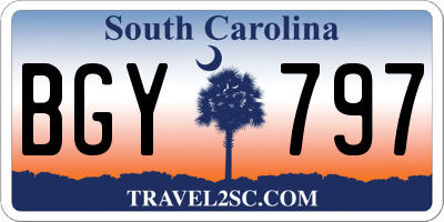 SC license plate BGY797