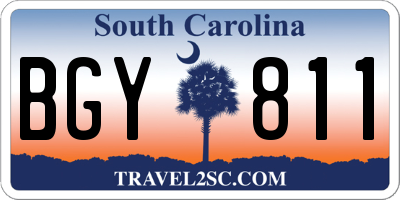 SC license plate BGY811