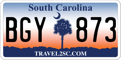 SC license plate BGY873