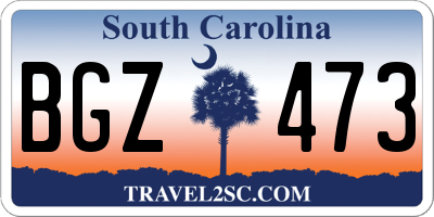 SC license plate BGZ473
