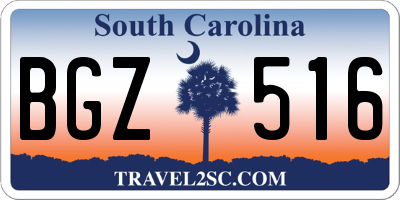 SC license plate BGZ516