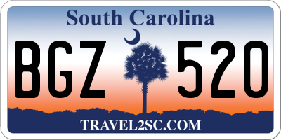 SC license plate BGZ520