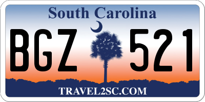 SC license plate BGZ521