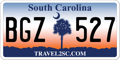 SC license plate BGZ527