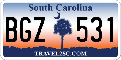 SC license plate BGZ531