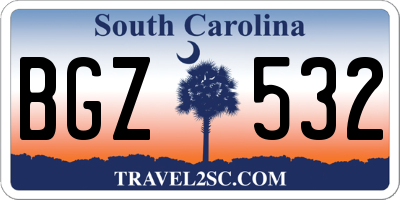 SC license plate BGZ532