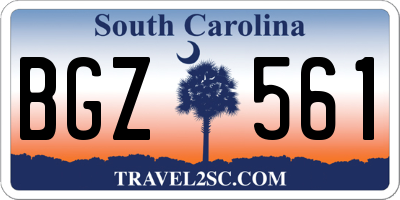 SC license plate BGZ561
