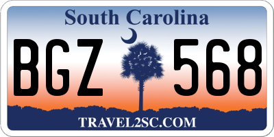 SC license plate BGZ568