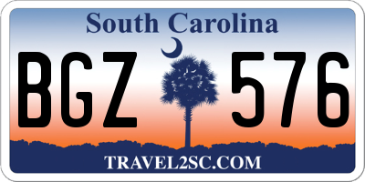 SC license plate BGZ576