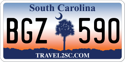 SC license plate BGZ590