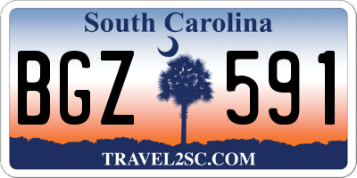 SC license plate BGZ591