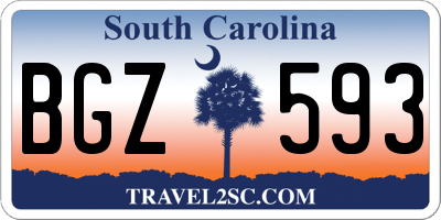 SC license plate BGZ593