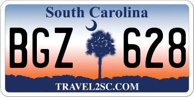 SC license plate BGZ628