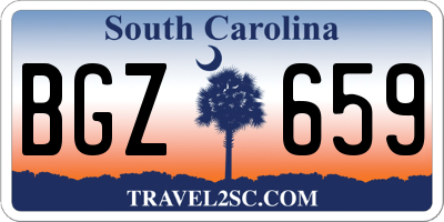 SC license plate BGZ659
