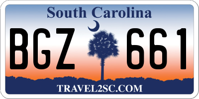 SC license plate BGZ661