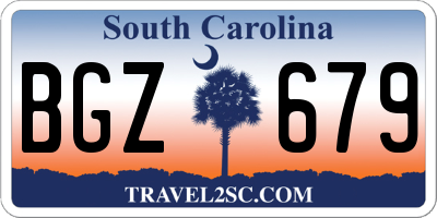 SC license plate BGZ679