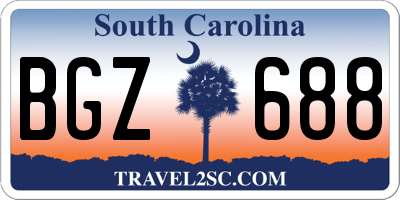 SC license plate BGZ688