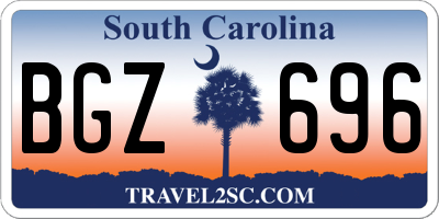 SC license plate BGZ696