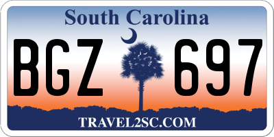SC license plate BGZ697
