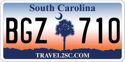 SC license plate BGZ710
