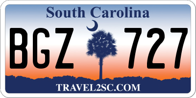 SC license plate BGZ727