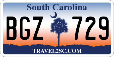 SC license plate BGZ729