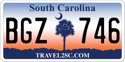 SC license plate BGZ746