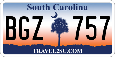 SC license plate BGZ757