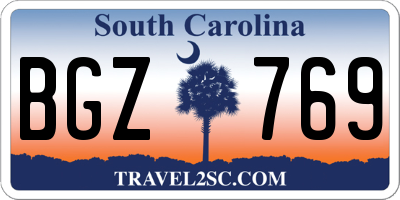 SC license plate BGZ769