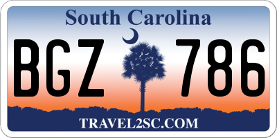 SC license plate BGZ786