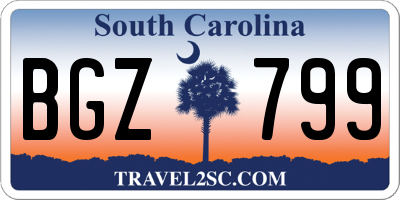 SC license plate BGZ799