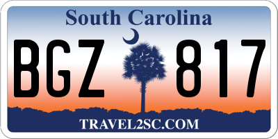 SC license plate BGZ817