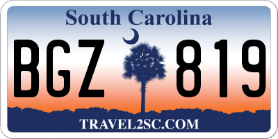 SC license plate BGZ819