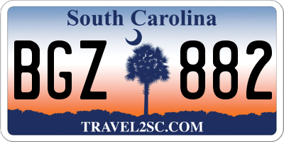 SC license plate BGZ882
