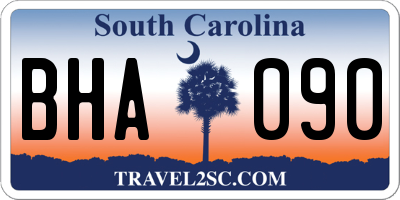 SC license plate BHA090