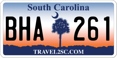 SC license plate BHA261