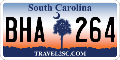SC license plate BHA264