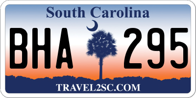 SC license plate BHA295
