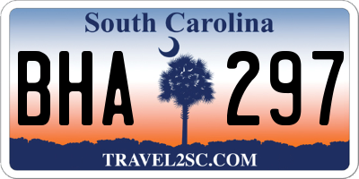 SC license plate BHA297